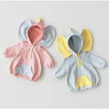 New 2019 Spring Baby Girl Boy Rompers Long Sleeve Hooded Jumpsuit Clothes Cute Elephant Big Ears Rompers Baby Girl Boy Clothes 2024 - buy cheap