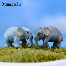 Bonito elefante artificial estatuetas miniaturas diy ornamento de fadas ggarden gnome decoração para casa paisagem microscópica para desktop 2024 - compre barato