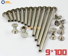 15 Pieces 9 x 100mm Nickel Plated Chicago Screw Stud Rivet Belt Strap Fastener (5mm Shank Diameter) 2024 - buy cheap