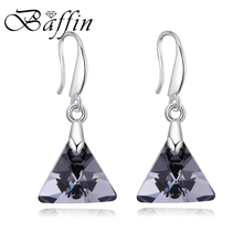 BAFFIN Simple Triangl Crystal Drop Earrings Made with SWAROVSKI ELEMENTS For Women Silver Color Jewelry Valentine's Day Gift 2024 - buy cheap