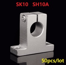 Trilho de rolamento linear 50 tamanhos sk10 sh10a 10mm com suporte para eixo linear para peças de impressora 3d cnc 2024 - compre barato