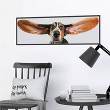 3D яркие собаки стикер на стену с кошкой для туалета, ванной комнаты, украшения для офиса, дома, автомобиля, Декор, настенная живопись, плакат 2024 - купить недорого