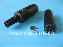 100 Pcs Per Lot Mini 4pin DIN Jack Connector 4 Pin with Plastic Handle Female Hot Sale 2024 - buy cheap