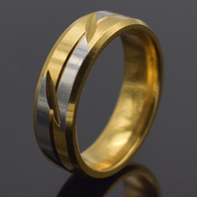 Новейшие золотые кольца из нержавеющей стали для женщин ювелирные изделия обручальные свадебные кольца модные ювелирные изделия RB049 2024 - купить недорого