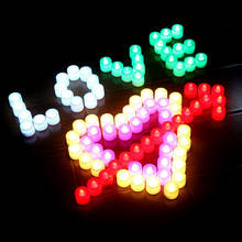 Многоразовые аккумуляторные светодио дный беспламенные Свечи романтические красочные Свадебные День рождения ухаживания свет лампы 2024 - купить недорого