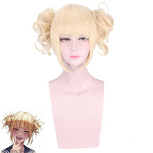 Boku no Hero Academia Wigs My Hero Academia Himiko Toga Short Ponytails Synthetic Hair Party Role Play Wigs Cosplay Wig+Cap 2024 - buy cheap