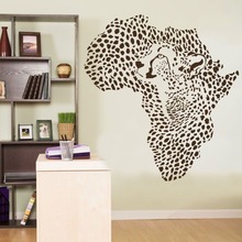 Selvagem animal africano leopardo cheetah decalque da parede vinil arte decoração adesivo adesivos de parede para o quarto das crianças d687 2024 - compre barato