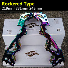 Rockered Type 219mm 231mm 243mm Inline Skates Frame for 72mm 76mm 80mm Banana Slalom FSK Roller Skating Base Colorful Rainbow 2024 - buy cheap