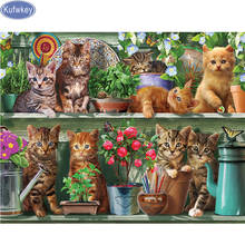 Full Square 5D DIY Diamond Painting,cat,bookcase,Wall Picture 3d Diamond Embroidery,Cross Stitch,Mosaic,stickers,puzzle,decor 2024 - buy cheap
