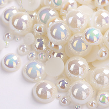 3000pcs Mix Size 2mm 3mm 4mm AB color Resin Half Round Imation Pearls Beads Flatback Nail Art Decorate Diy 2024 - buy cheap
