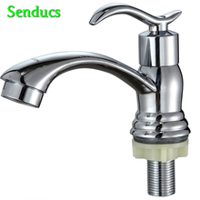 Senducs Deck Mounted Cold Basin Mixer Tap with High Quality Polished Chrome Cold Bathroom Mixer Tap Cold Water Faucet 2024 - buy cheap