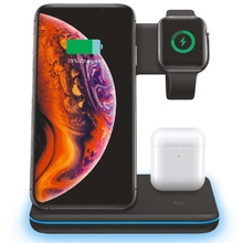 FDGAO 15W Qi Wireless Charger 3 in 1 Fast Charging Stand Dock For Apple Watch 6 5 iPhone 12 11 X XS XR MAX 8 Airpods Pro iWatch 2024 - buy cheap