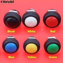 Cltgxdd mini interruptor 2 pinos, 1 peça, 12mm, botão de pressão à prova d'água, 1a, 12v, interruptor de botão momentâneo, com redefinição sem bloqueio 2024 - compre barato