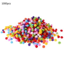 Pompones redondos suaves, bola artesanal y mullido, pompas de colores mezclados, 12mm, para manualidades, 1000 Uds. 2024 - compra barato