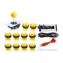 New Yellow LED Arcade DIY Parts Kit USB Encoder + Joystick + 10 x LED lighted Push Button for Mini Table Top Arcade Machine Game 2024 - buy cheap