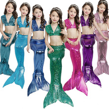 Disfraz De Sirena para niña, Cola De Sirena para nadar, Cosplay, 3 piezas 2024 - compra barato