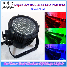 6x Waterproof High Brightness 54pcs Led Par Can Stage Lighting IP65 Outdoor 54pcs 3W RGB 3In1 LED PAR Light 2024 - buy cheap