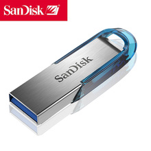 Sandisk флешка 32  гб USB Flash Drive флешки usb stick 32 гб USB3.0 натуральная Ultra Flair металлическая флеш-диск на ключ синий Memory Stick 2024 - купить недорого