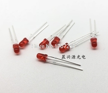 1000pcs Red LED 3MM Red light-emitting diode Red turn Red Diffused Light-Emitting Diode LED 3V Lamp beads Feet length: 17~19mm 2024 - buy cheap