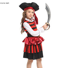Girls Robber Warrior Cosplay Kids Children Halloween Pirate Costumes Carnival Purim stage play Masquerade Christmas party dress 2024 - buy cheap