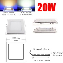 20W Square Acrylic Led Ceiling Panel Light Lamp Bulb Downlight Warm Cold White Blue For Home Living Room Indoor Lighting 2024 - buy cheap