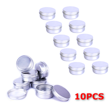 10pcs Cosmetic Sample Aluminium Tins Empty Containers 50ML Round Pot Screw Cap Lid Small Ounce for Lip Balm Salve Makeup Case 2024 - buy cheap