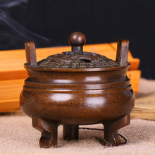 Sândalo aromaterapia queimador de incenso de cobre puro de alta qualidade do Agregado Familiar prato estilo Chinês da China de cobre puro simples 2024 - compre barato