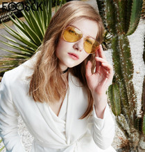 Foosct moda novedosa mujer clásica diseñador marca ovalada gafas de sol mujer Vintage señora gafas de sol 2024 - compra barato
