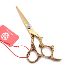 Conjunto de tesouras para corte de cabelo dragon, tesoura profissional de 5.5 "16cm 440c roxa para cabeleireiro z9005, para corte de cabelos 2024 - compre barato