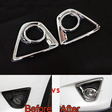 BBQ@FUKA 2Pcs ABS Car Chrome Front Fog Light Lamp Cover Trims Fit For Mazda CX-5 CX5 2012-2015 Car Styling Auto Accessories 2024 - buy cheap