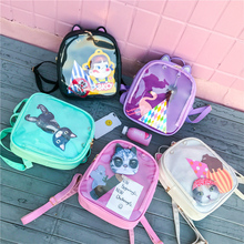 Прозрачные женские рюкзаки из ПВХ в стиле преппи, милые школьные ранцы в стиле Харадзюку для девочек-подростков, милые сумки на ремне 2024 - купить недорого