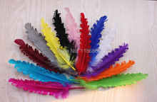 Free shipping!500pcs/lot 15-20cm Curly Nagorie Goose Feather for Feather headband 14Colours Available roll goose feather DF03 2024 - buy cheap