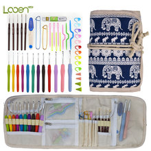 Looen 0.5-8.0mm Crochet Hook Set DIY Needle Art Craft Cute Animal Elephant Knitting Needles Set With Case Organizer Sewing Tools 2024 - buy cheap