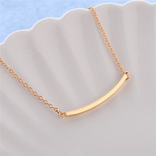 New Style Metal Bending Bar Necklaces Female Alloy Necklaces For Women 2024 - buy cheap