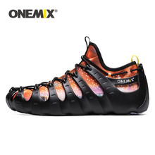 ONEMIX Rome Shoes Men Walking Shoes Fashion Breathable Lace-up Sandals Footwear Outdoor Running Jogging  Men Sneakers Size 47 2024 - buy cheap