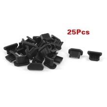 25 Pcs Anti Dust Black Soft Plastic Dock Cover micro USB Port Ear Jack Anti-dust For Mobile Phone dustproof usb dust plug 2024 - buy cheap