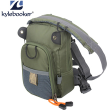 Fly Fishing Chest Waist Pack Bag Lightweight Comfortable Adjustable Compact Bag for Fishermen 2 Layers Army Green 2024 - buy cheap