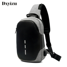 Fashion Casual Sling Nylon Chest Bag For Men USB Charging One Shoulder Short Trip Bag Crossbody Single Anti Theft Waterproof 2024 - buy cheap