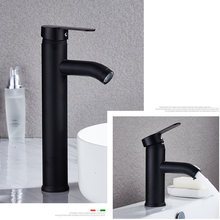 Basin  Sink Faucet Cold and Hot Bathroom Faucets Black Water Mixer Tap Stainless Steel Mixer Deck Mounted Taps Single Handle 2024 - buy cheap