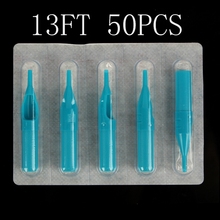 YILONG 13FT Box of 50Pcs Blue Sterile Disposable Tattoo Nozzle Tips For Needle Tube Pick 2024 - buy cheap