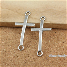 25 pcs Vintage zinc alloy  Antique Silver Cross connector pendant fit Bracelet Necklace metal jewelry accessories Making 20016 2024 - buy cheap