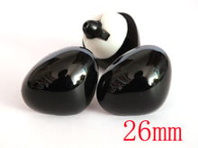 Free Shipping!! 26mm high quality safety animal nose in black plastic for doll, crochet, plushies -- 20pcs 2024 - buy cheap