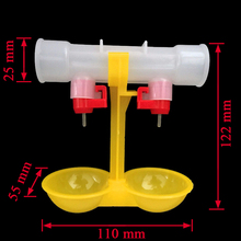 100 conjuntos de alimentadores de galinha e aves, copo pendurado em bola, alimentador de animais para bebida, amarelo, 25mm, envio grátis 2024 - compre barato