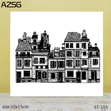 AZSG Castle Building Villa Clear Stamps/Seals For DIY Scrapbooking/Card Making/Album Decorative Silicone Stamp Crafts 2024 - buy cheap
