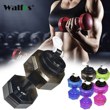 2.2L Dumbbells Shaped Plastic Big Large Capacity Gym Sports Water Bottle Outdoor Fitness Bicycle Bike Camping Cycling Kettle New 2024 - buy cheap