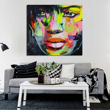 Handmade Colorful Wall Art Modern Abstract Pictures Oil Paintings Home Decor High Quality Pictures Colorful Lady Home Decor 2024 - buy cheap