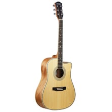 Ammoon-guitarra acústica folclórica recortada de 41 pulgadas, tablero superior de abeto, Sapele, con bolsa, sintonizador de Capo, paño de limpieza, cuerdas, correa de guitarra 2024 - compra barato