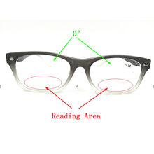 Bifocal Reading Glasses Men Women Double Light Gradient Black Rivets Frame Diopter Eyeglasses +1.0 1.5 2.0 2.5 3.0 3.5 4.0 L2 2024 - buy cheap