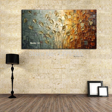 Hand painted Texture golden Flower Tree Abstract Modern Wall Art gold Oil Painting Canvas picture Wall Decor For home Decoration 2024 - buy cheap