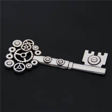 4pcs  Silver Color Steampunk Gear Key Charms Pendant For Necklace Key Chains Jewelry Diy Making Handmade A2577 2024 - buy cheap